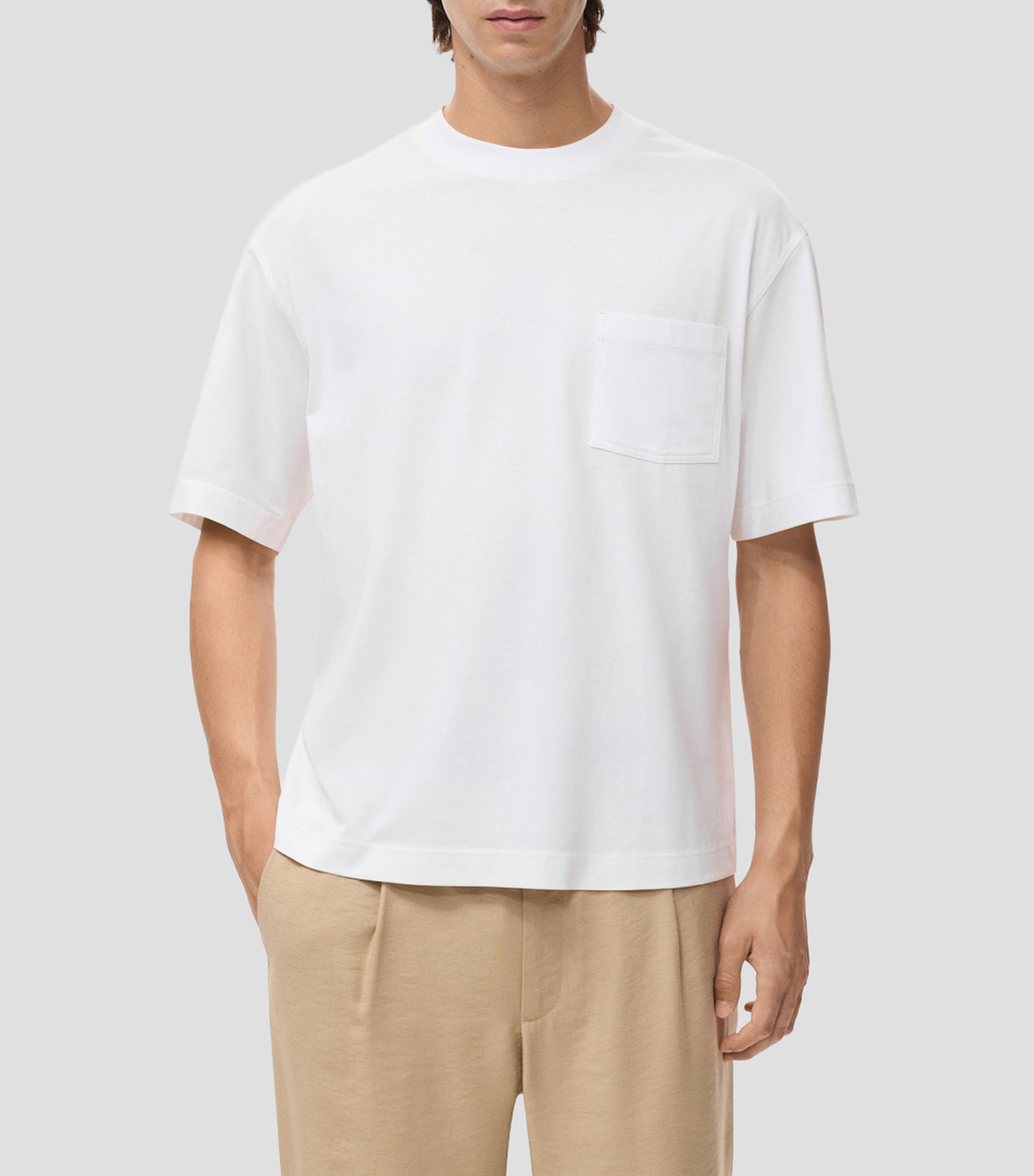 Playera cuello redondo manga corta lisa Hombre